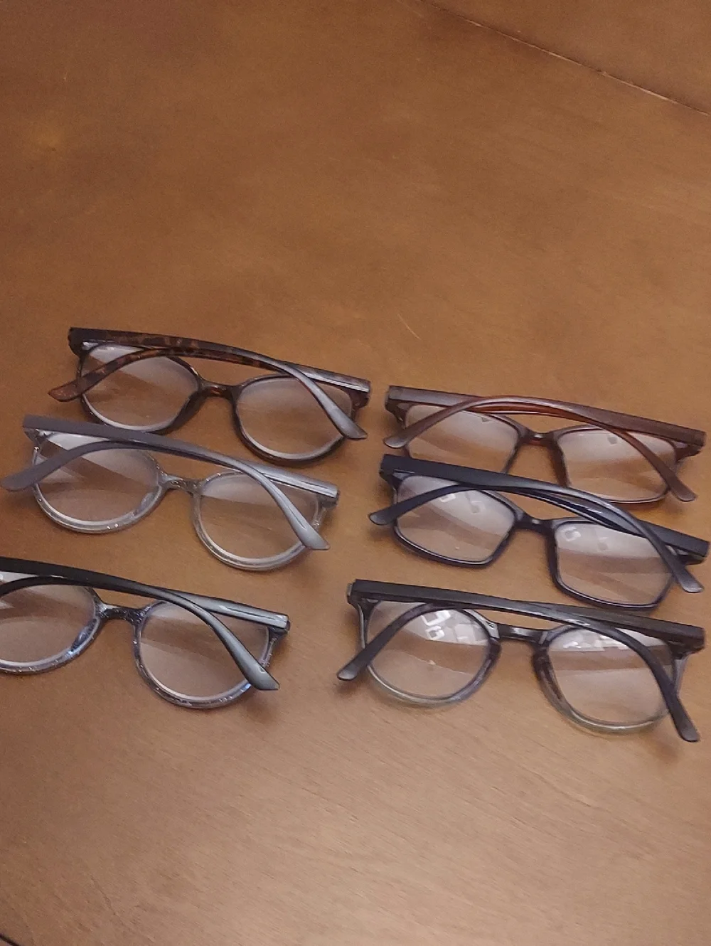 Classic Women's Eyeglasses Set - Gray & Brown Frames
